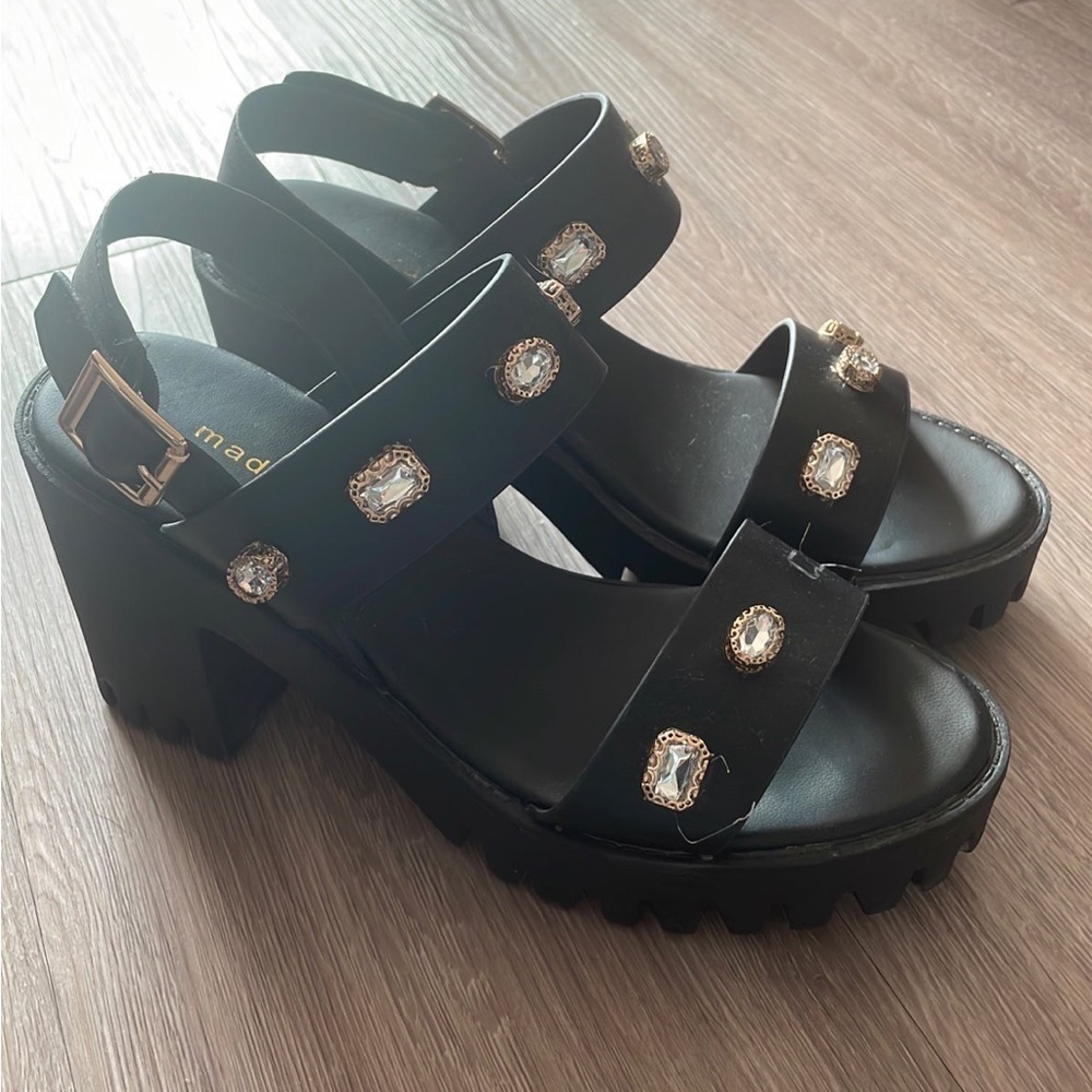Madden Girl Jeweled Block Heels